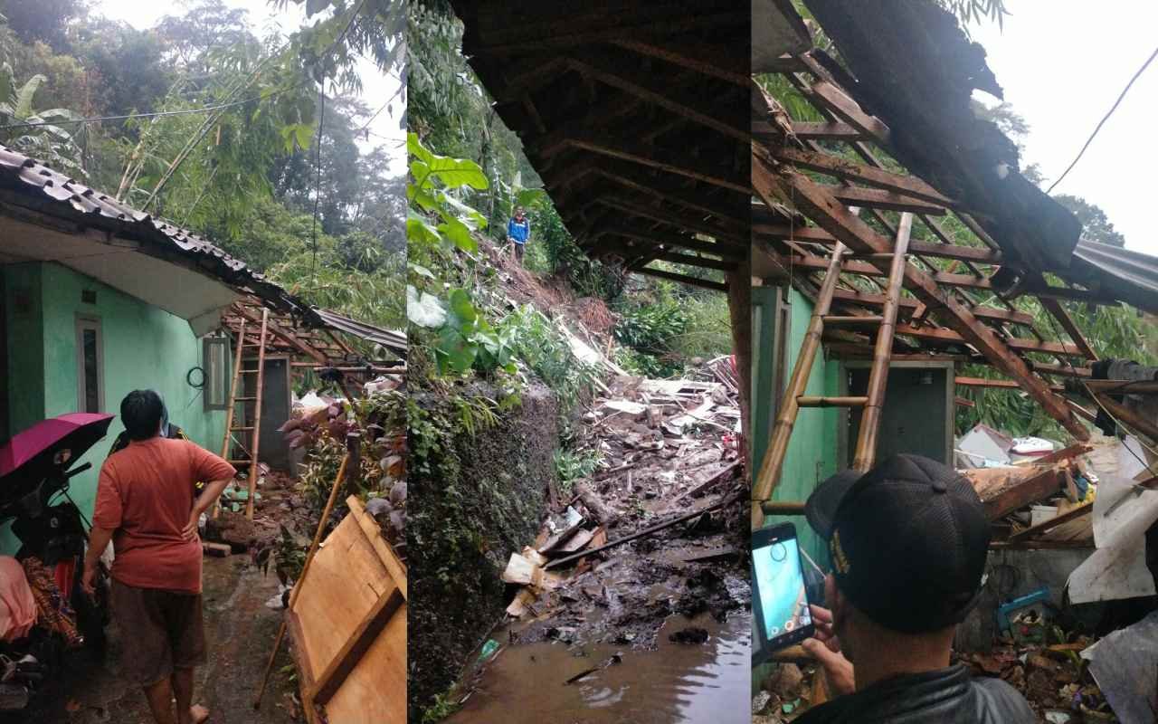 Longsor Akibat Hujan Deras di Coblong Dago, Beberapa Rumah Rusak Serta Satu Korban Jiwa